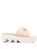 Le Silla Poolside crystal-embellished sandals - Neutrals