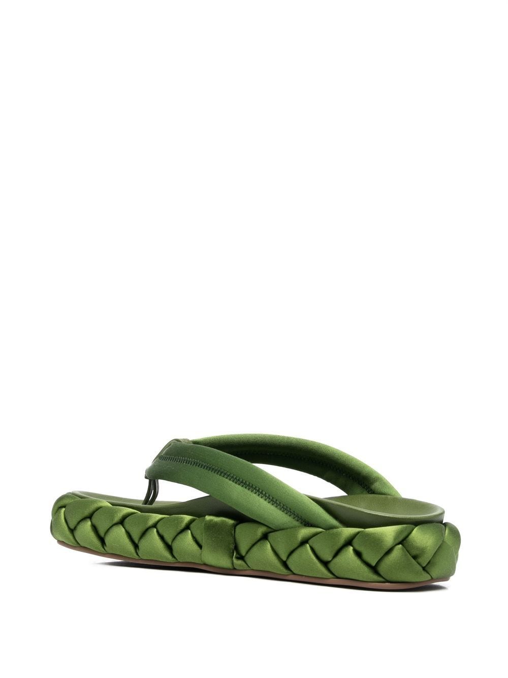 Shop Le Silla Aiko Satin Sandals In Green