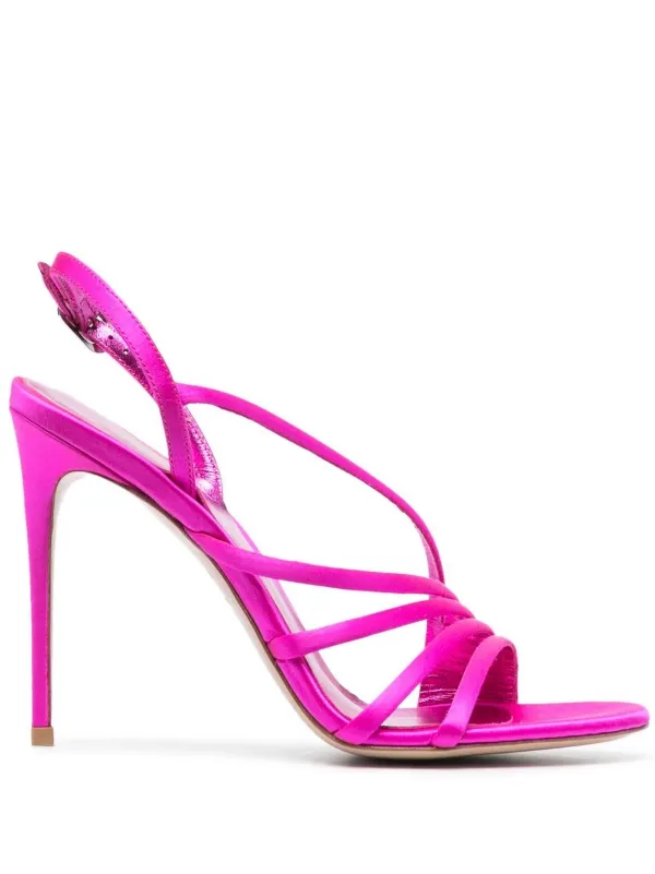 Dark pink heeled outlet sandals