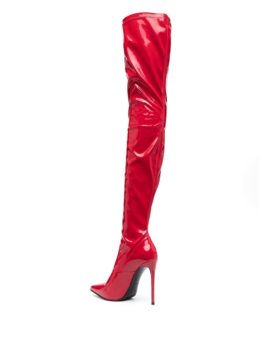 Shop Le Silla Eva Thigh-high Stiletto Boots In Red