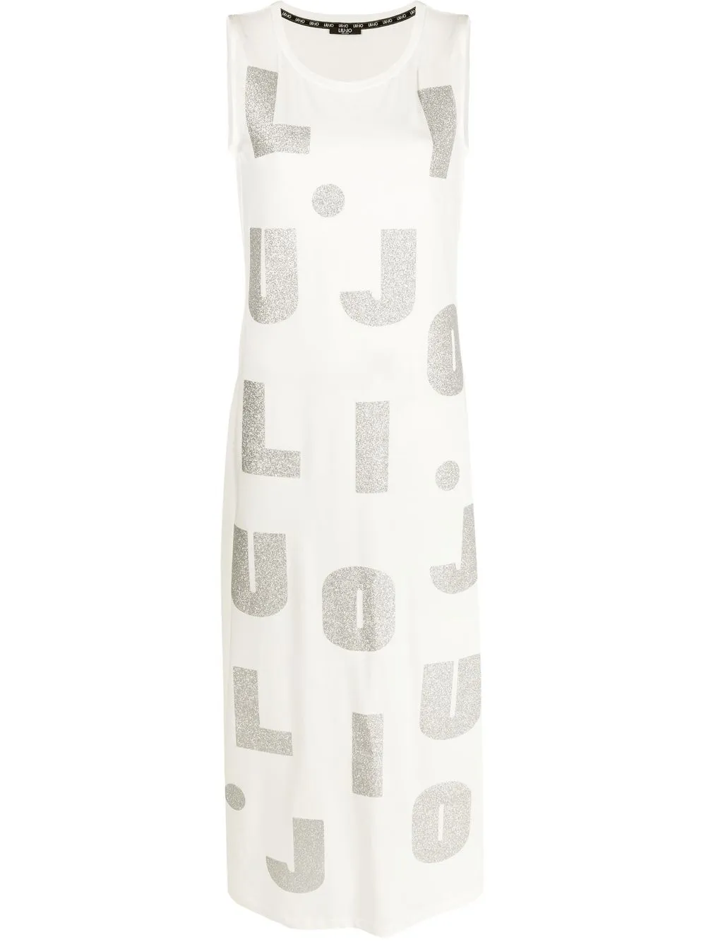 

LIU JO logo-print midi dress - White