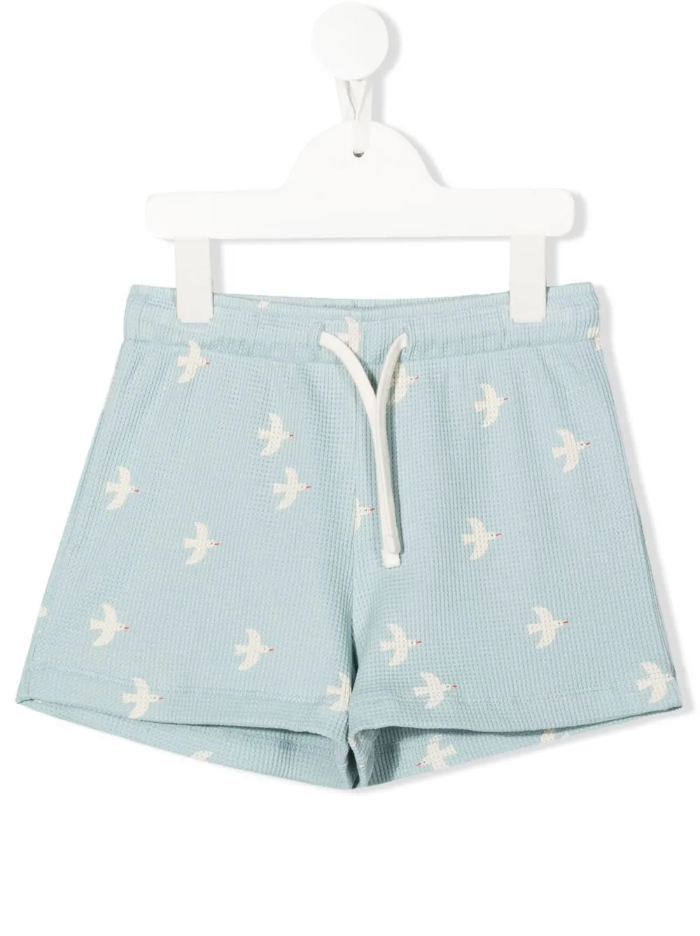 Tiny Cottons Kids' Birds-print Track Shorts In Blue