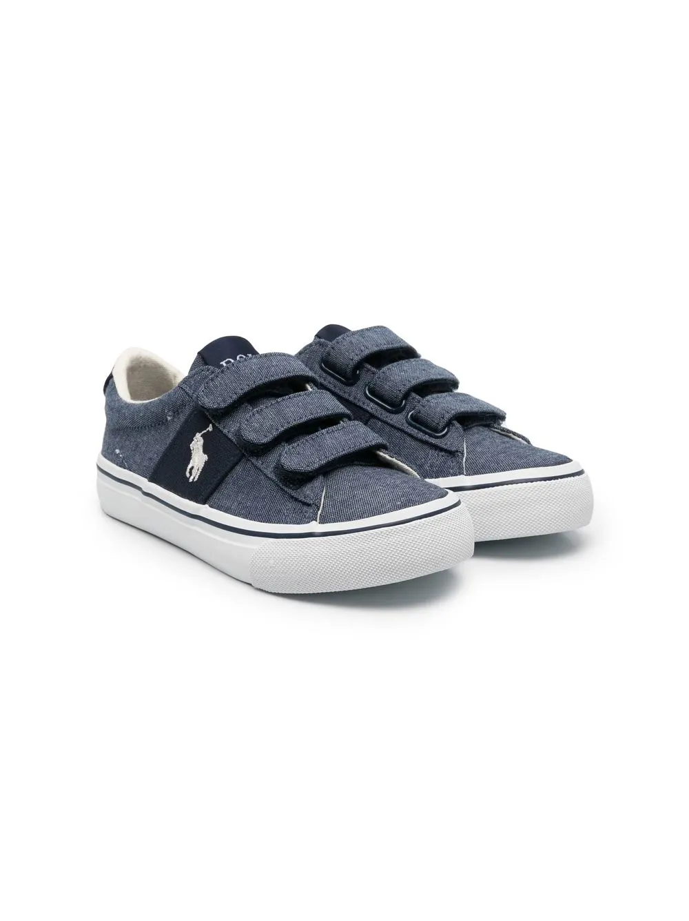 

Ralph Lauren Kids tenis con logo bordado - Azul