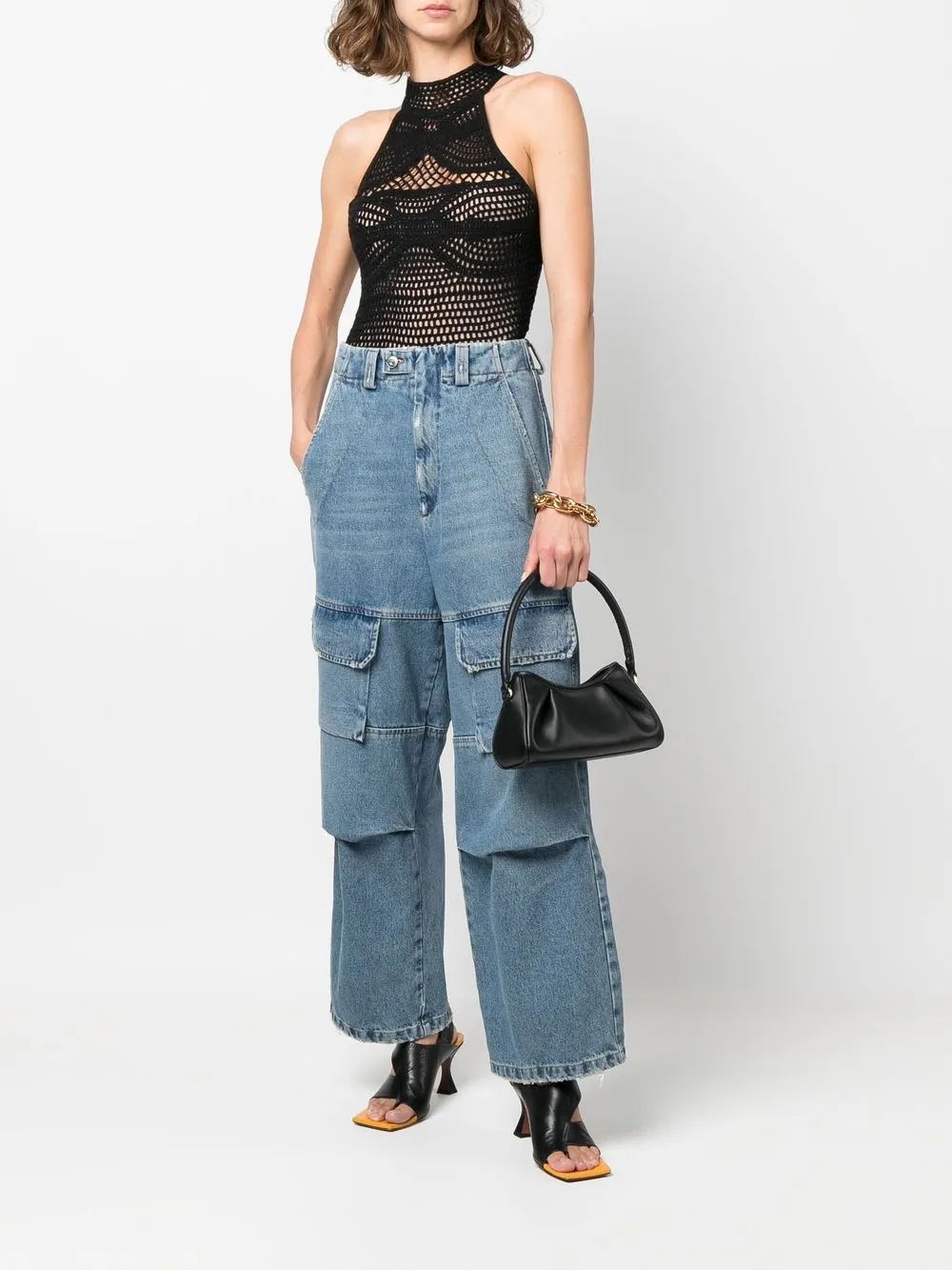 The Garment Gehaakte haltertop - Zwart