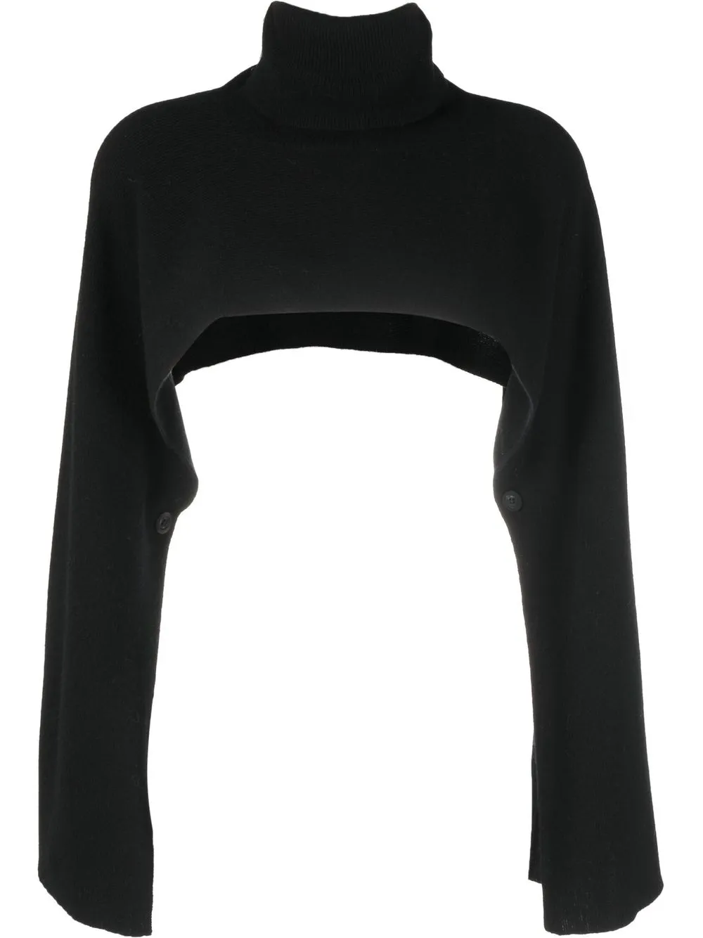 

SMINFINITY super-cropped cashmere jumper - Black
