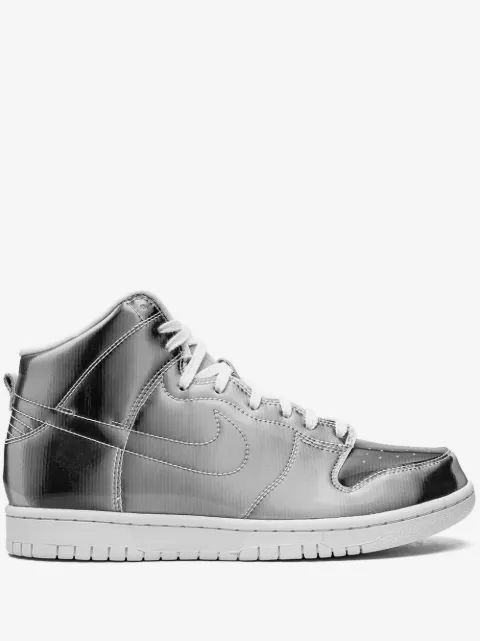 Nike x CLOT Dunk High "Metallic Silver" sneakers