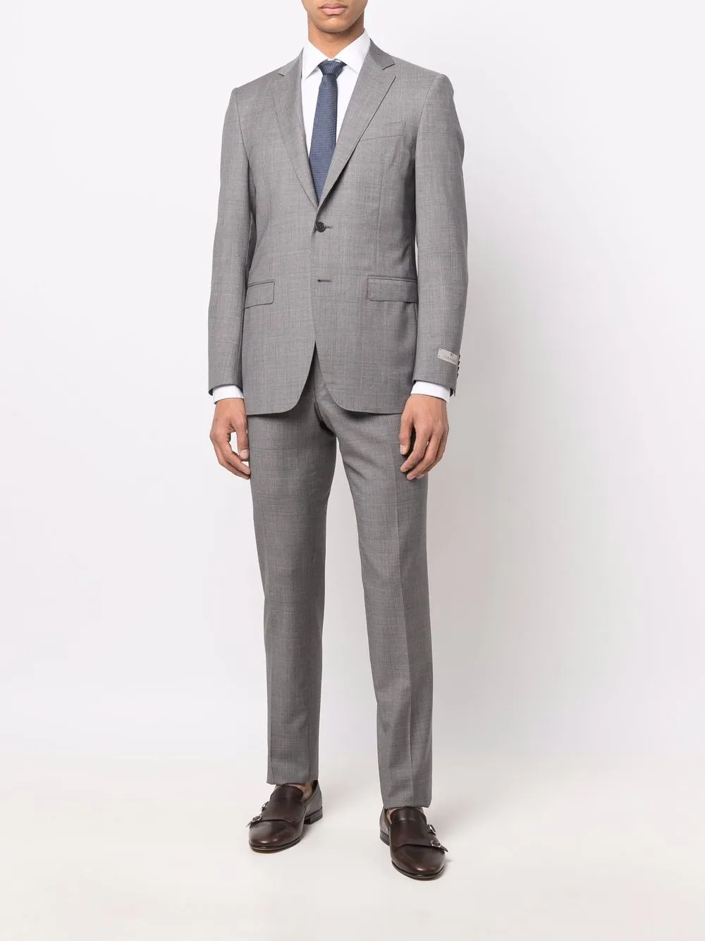 Image 2 of Canali single-breasted check-print suit
