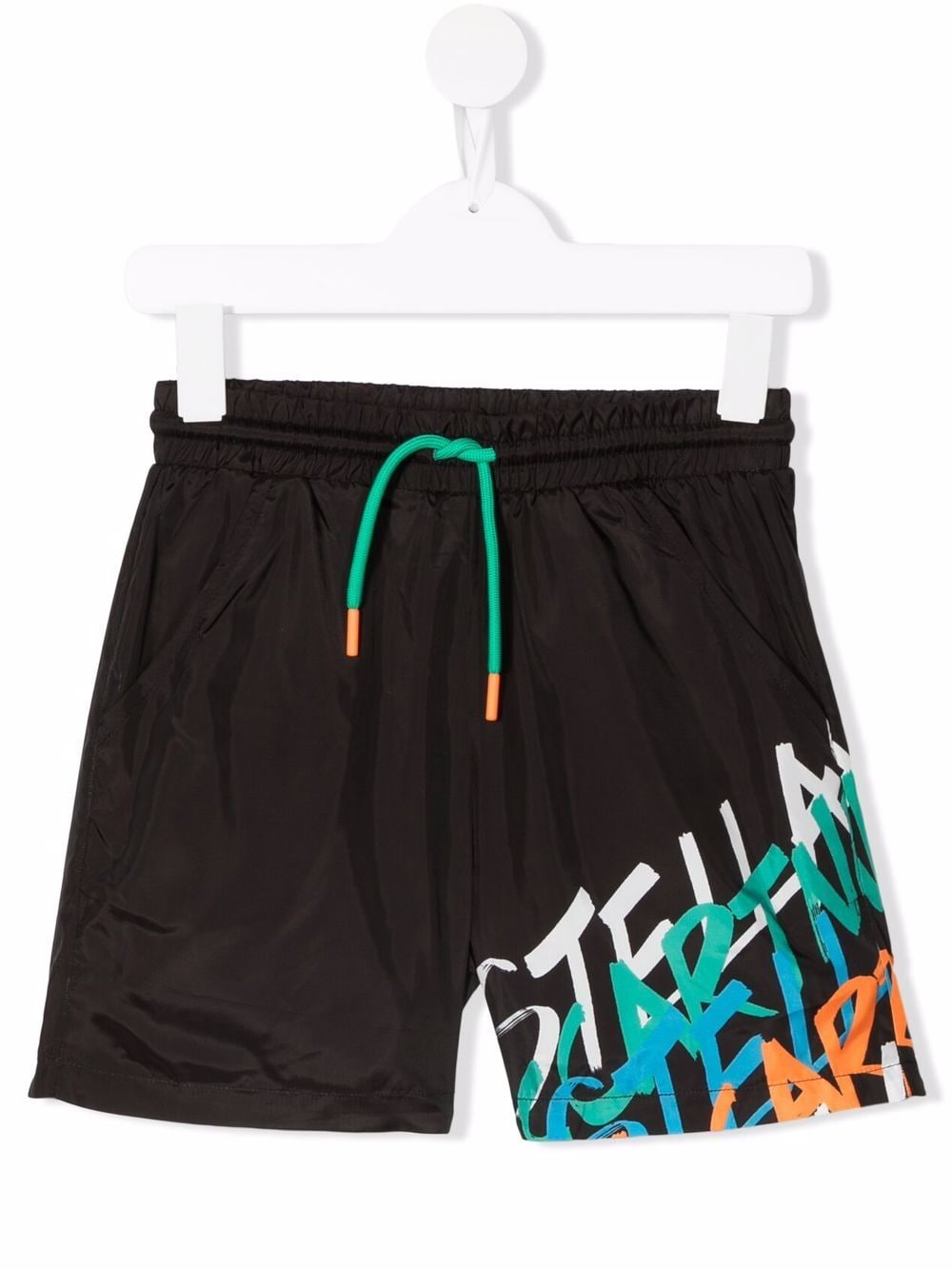 Image 1 of Stella McCartney Kids logo-print drawstring-waist shorts