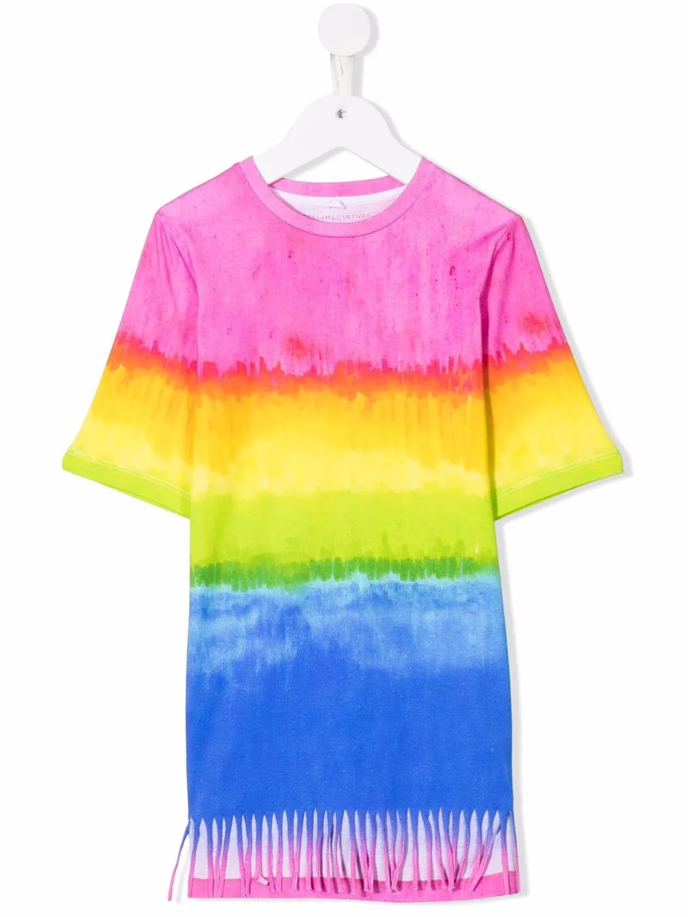 

Stella McCartney Kids vestido con estampado tie-dye - Rosado