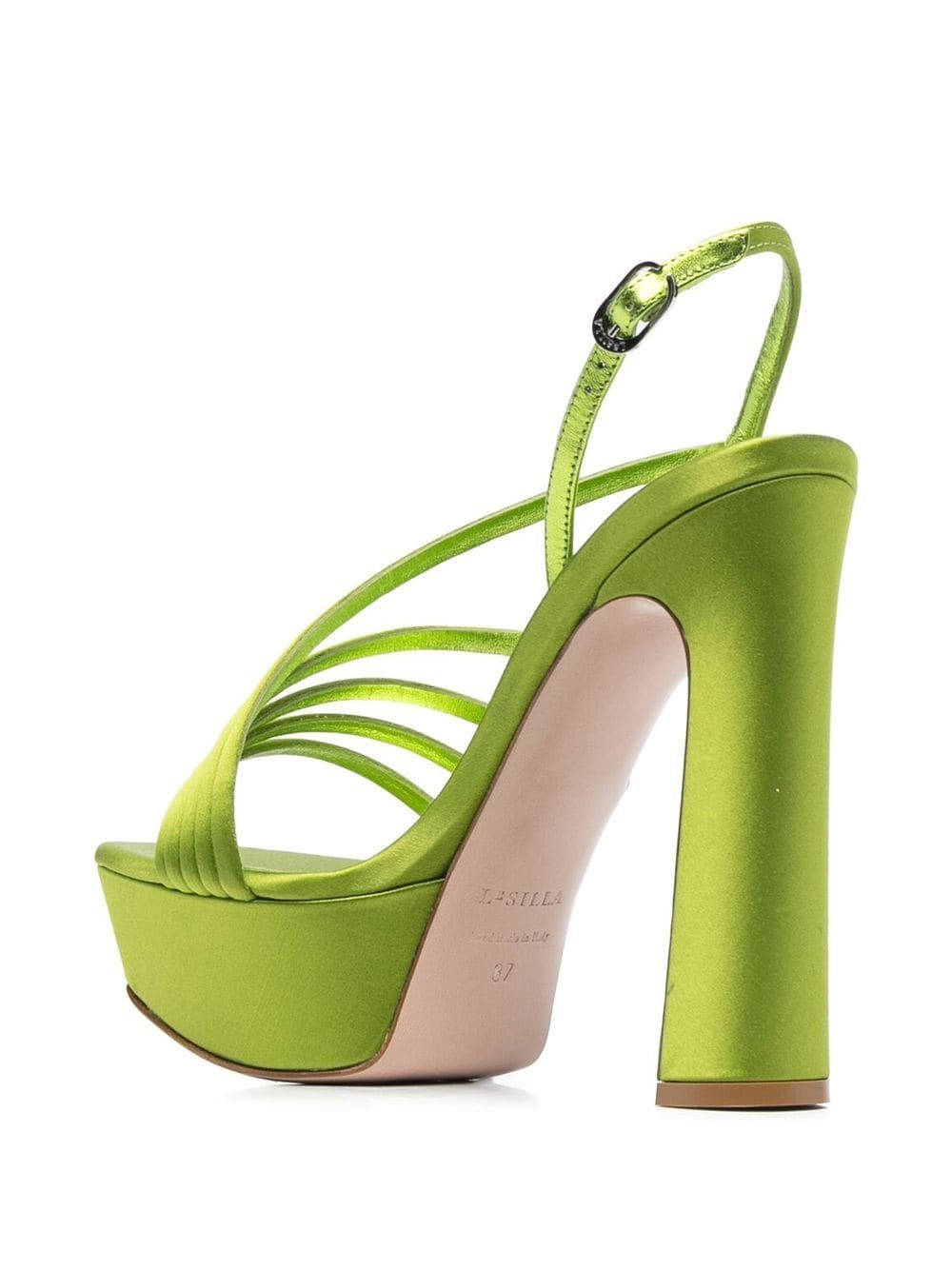 Shop Le Silla Scarlet Platform-sole Sandals In Green