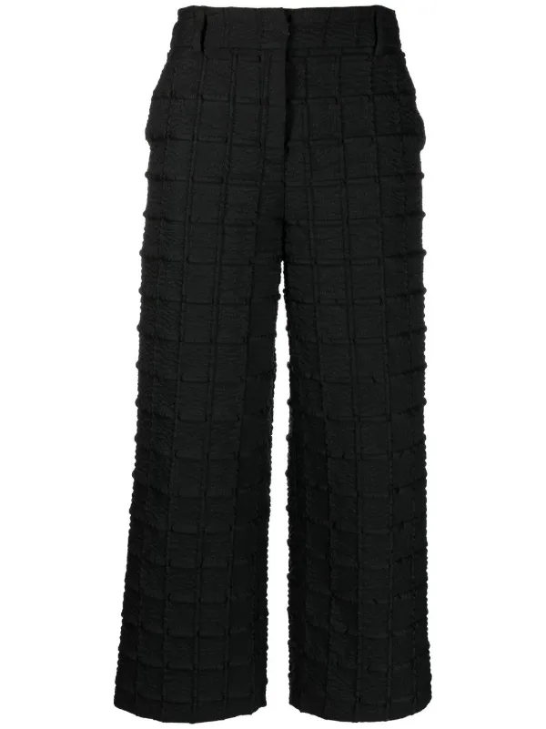 Cecilie Bahnsen Jaylee Mid-rise Cropped Trousers in Black