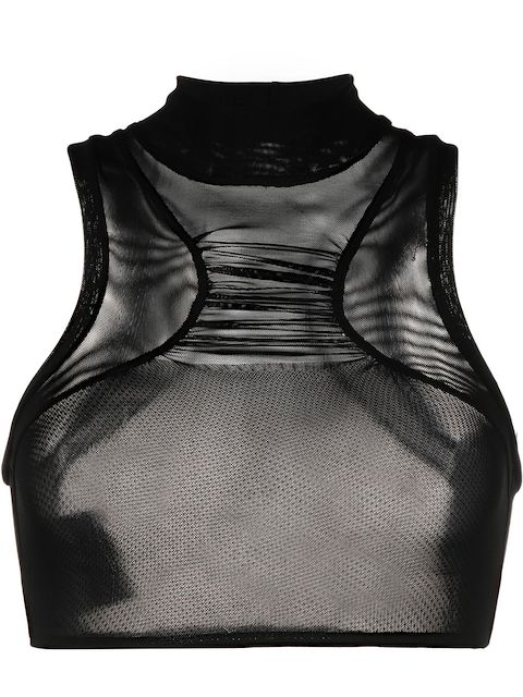 A BETTER MISTAKE L.F.O. cropped racer top 