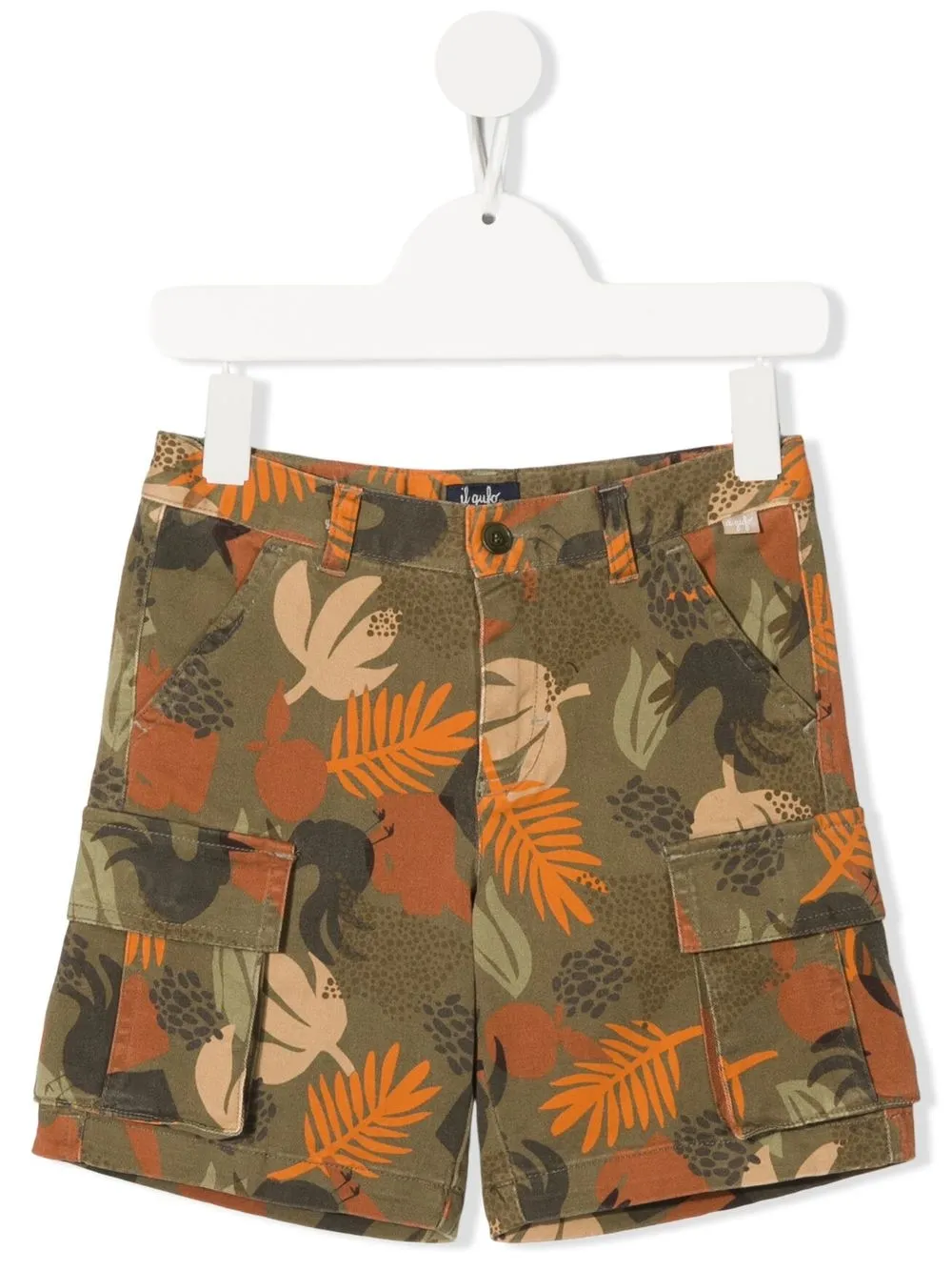 

Il Gufo Camoufarm graphic-print cargo shorts - Green
