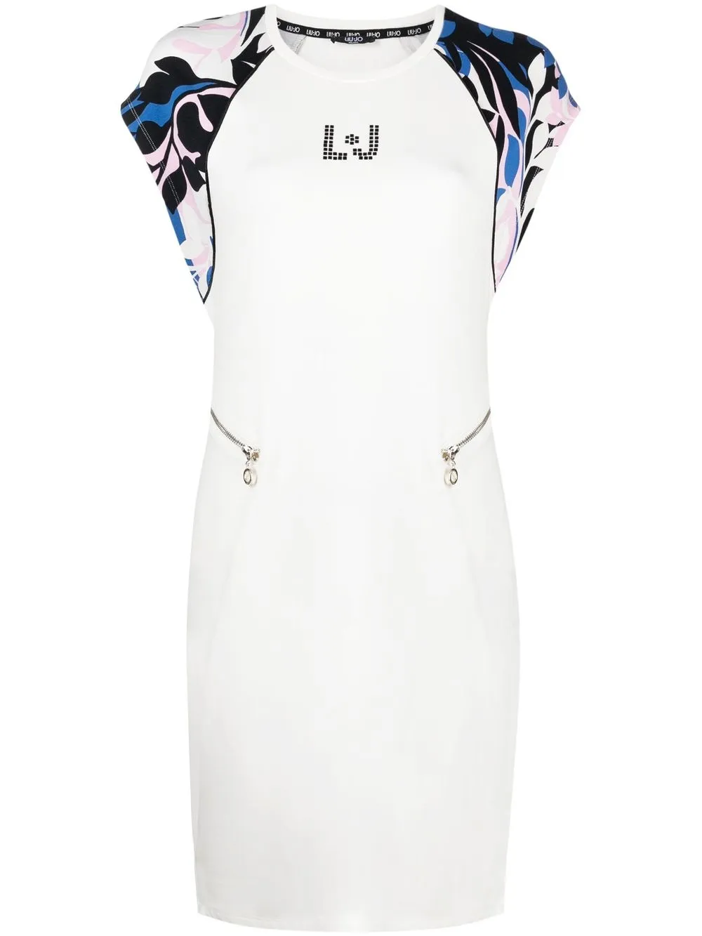 

LIU JO vestido estilo playera con paneles - Blanco