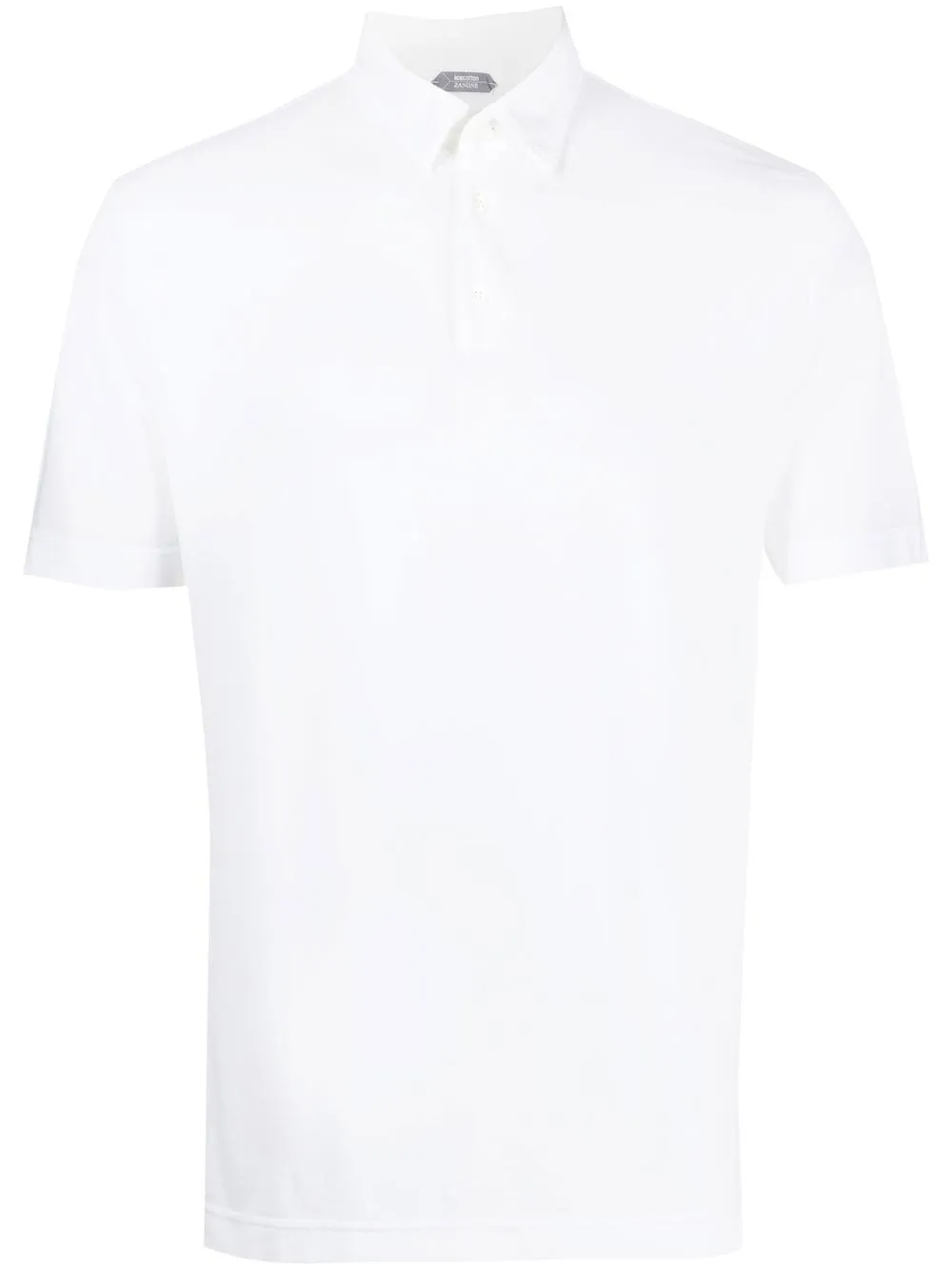 Shop Zanone Short-sleeved Cotton Polo Shirt In Weiss