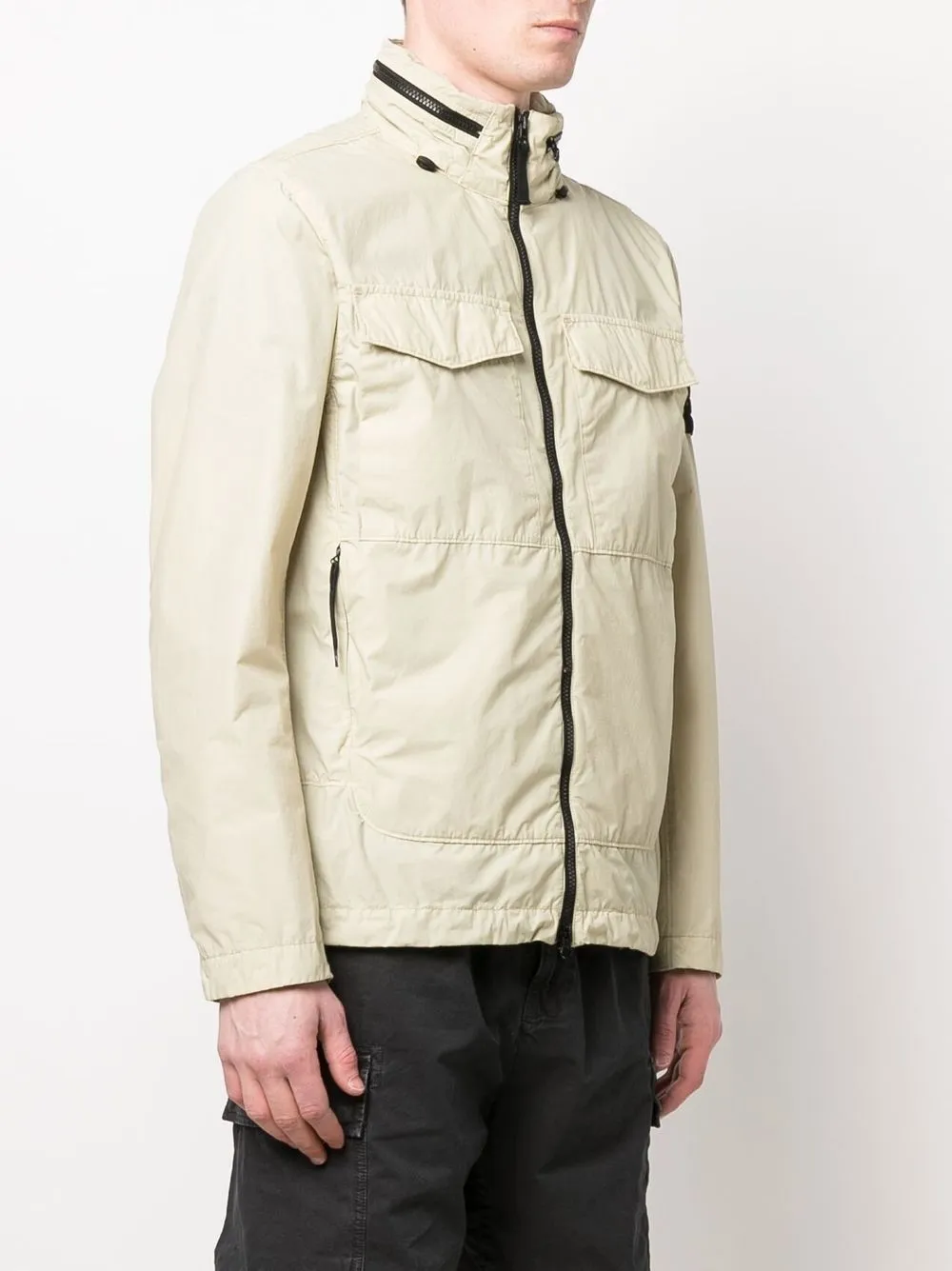 Compass-Patch Zip-Up Jacket