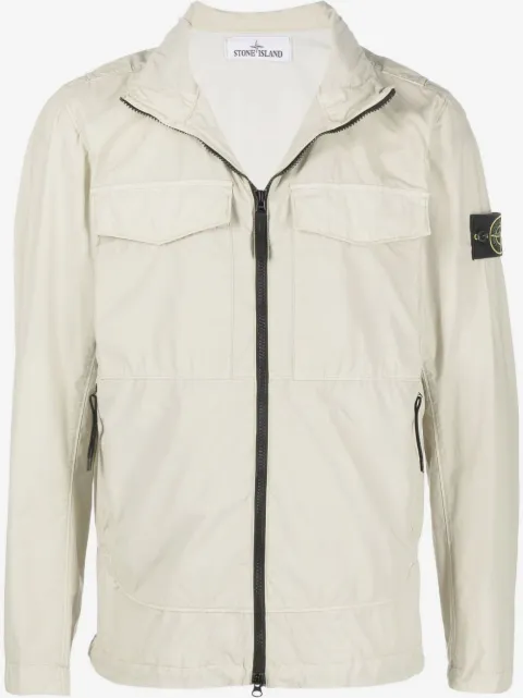 Stone Island Compass-patch zip-up jacket