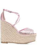 Le Silla crystal-embellished espadrilles - Pink