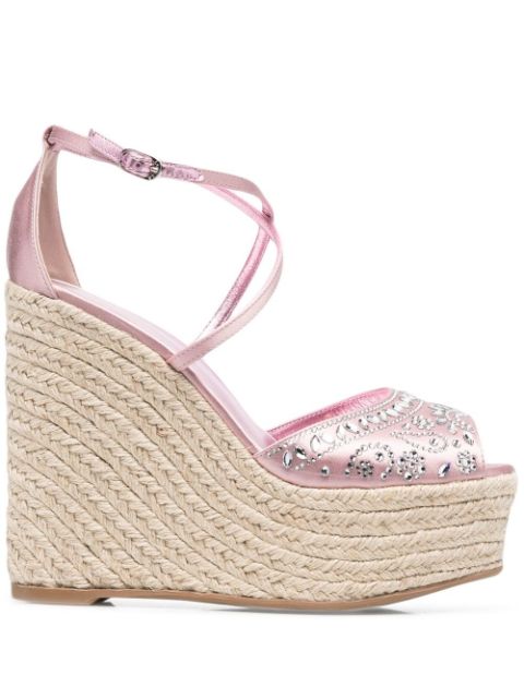 Le Silla crystal-embellished wedge sandals Women