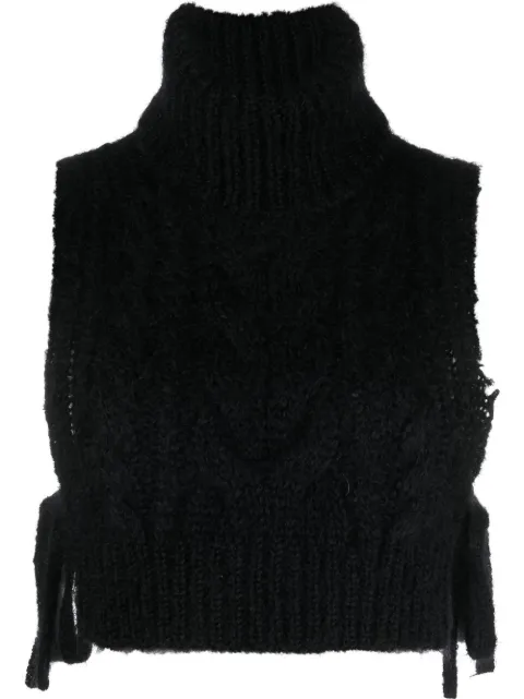 Cecilie Bahnsen Ivanka knitted cropped top