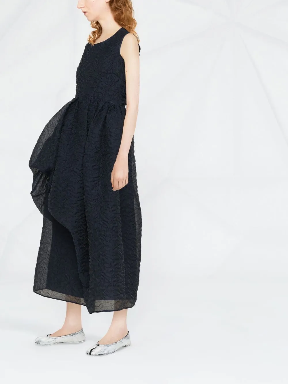 Cecilie Bahnsen Fang Textured Midi Dress - Farfetch