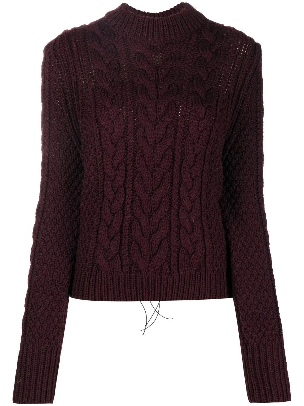 

Cecilie Bahnsen Isabella cable-knit jumper - Red