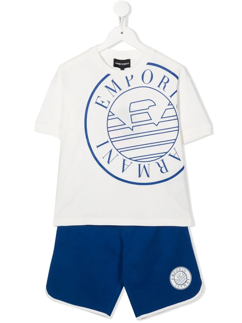 

Emporio Armani Kids logo-print short set - White