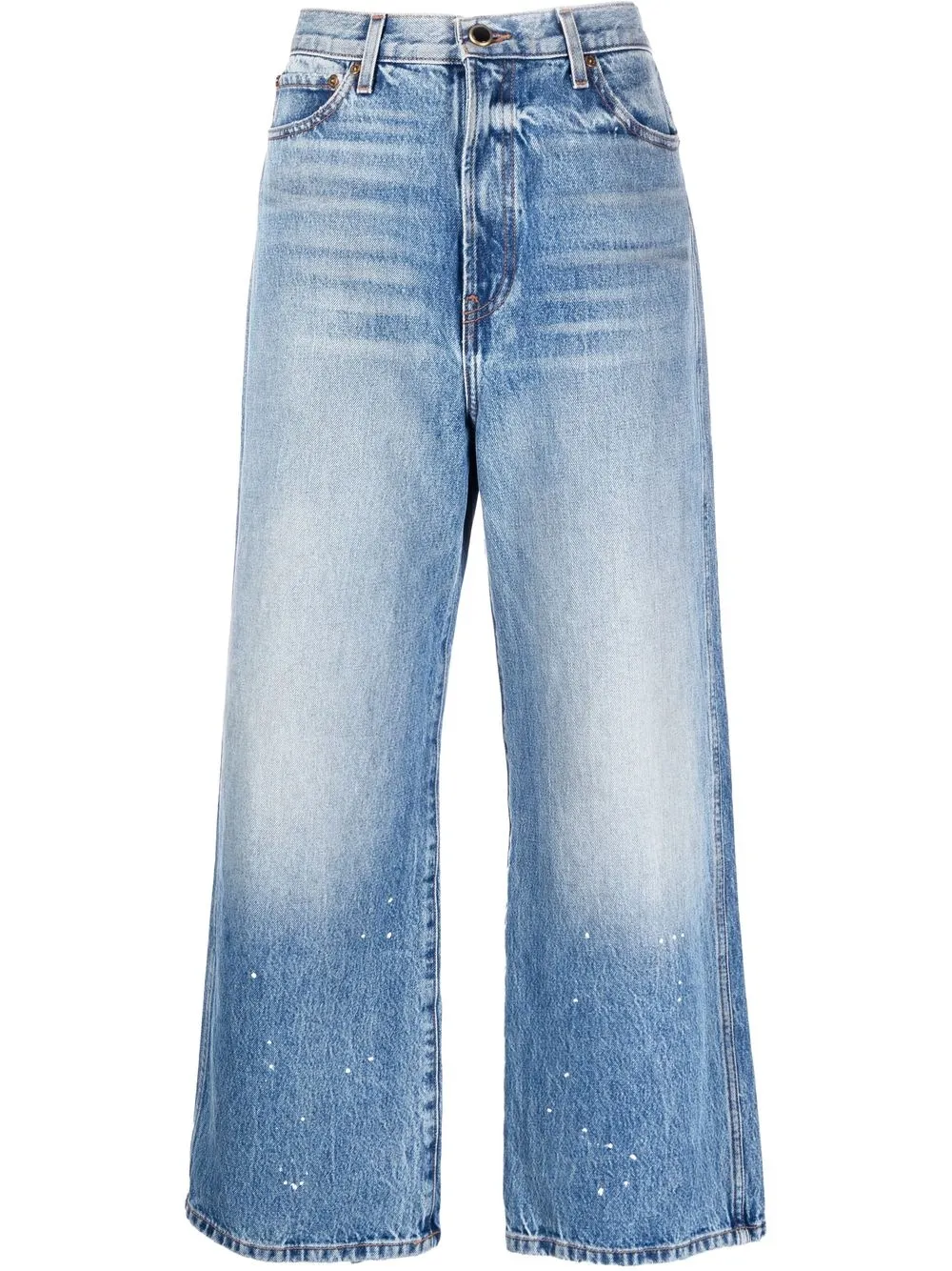 

KHAITE The Jordan wide-leg ankle-length jeans - Blue