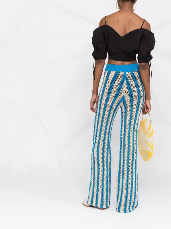 Forte Forte Striped Crochet Flared 