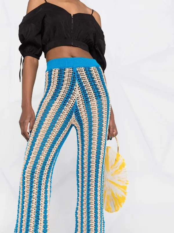 Forte Forte Striped Crochet Flared 