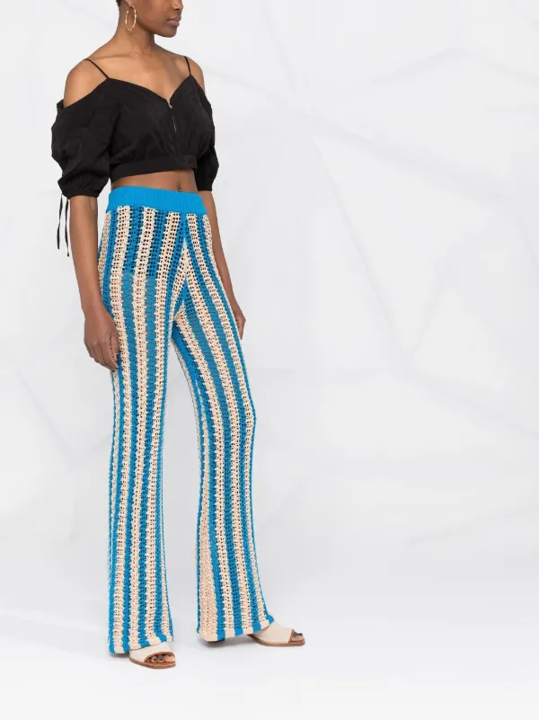Forte Forte Striped Crochet Flared 