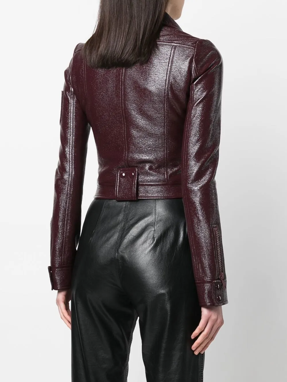 Courrèges Gesteppte Cropped-jacke In Red