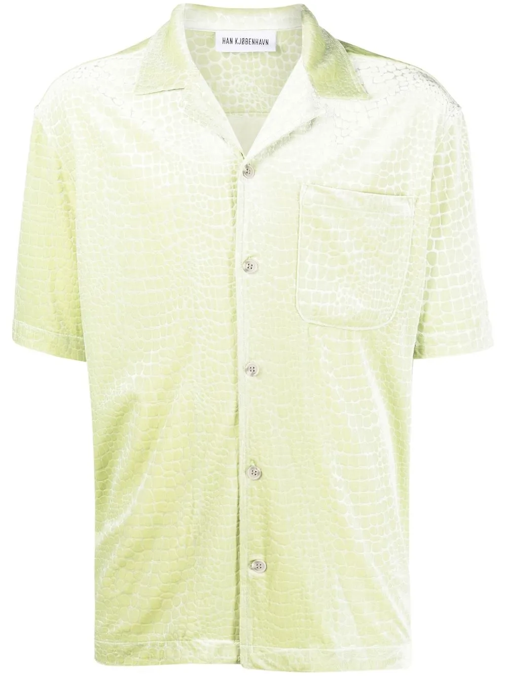 

Han Kjøbenhavn crocodile-jacquard short-sleeve shirt - Green