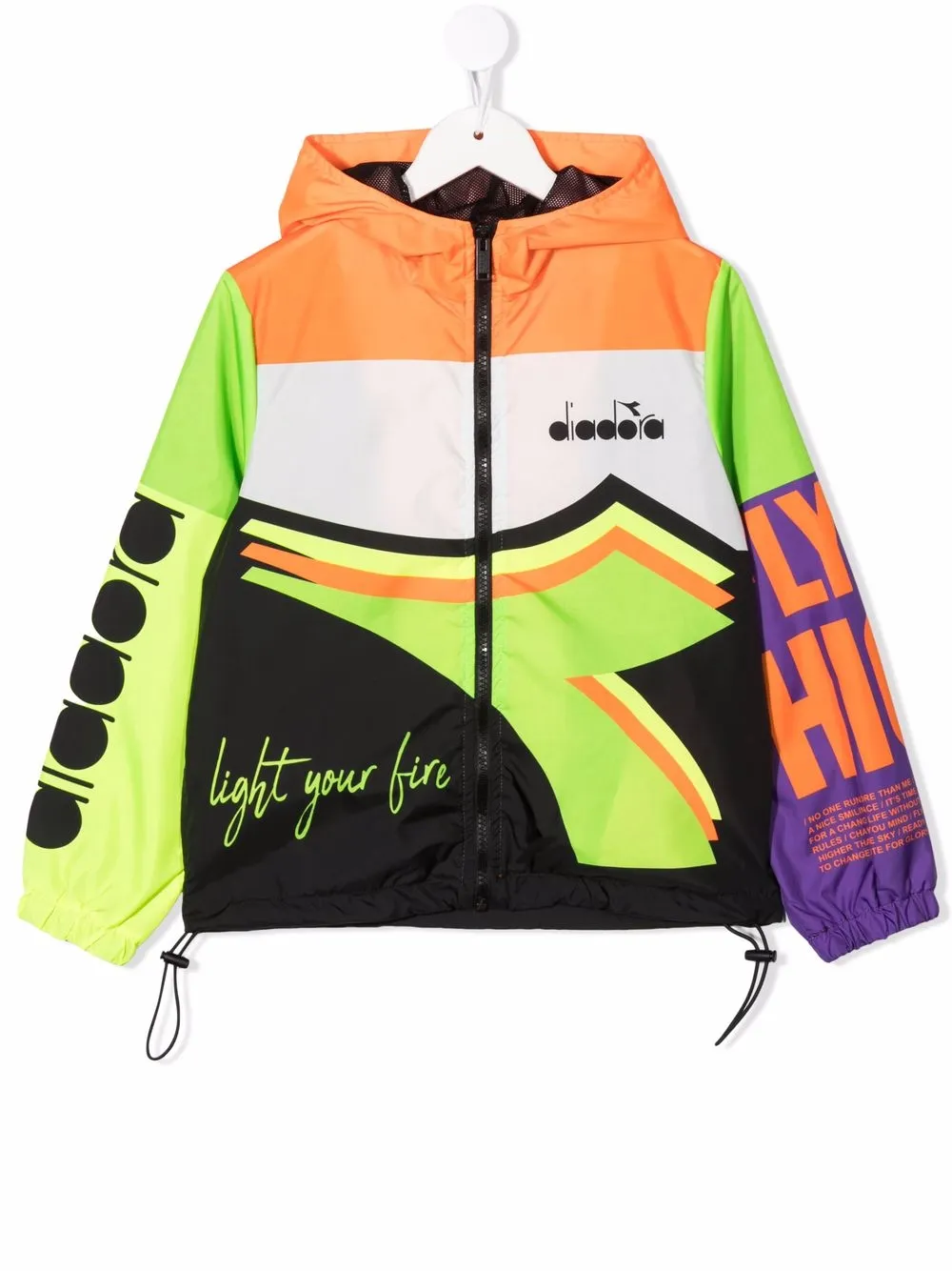 

Diadora Junior chamarra con logo y cierre - Naranja