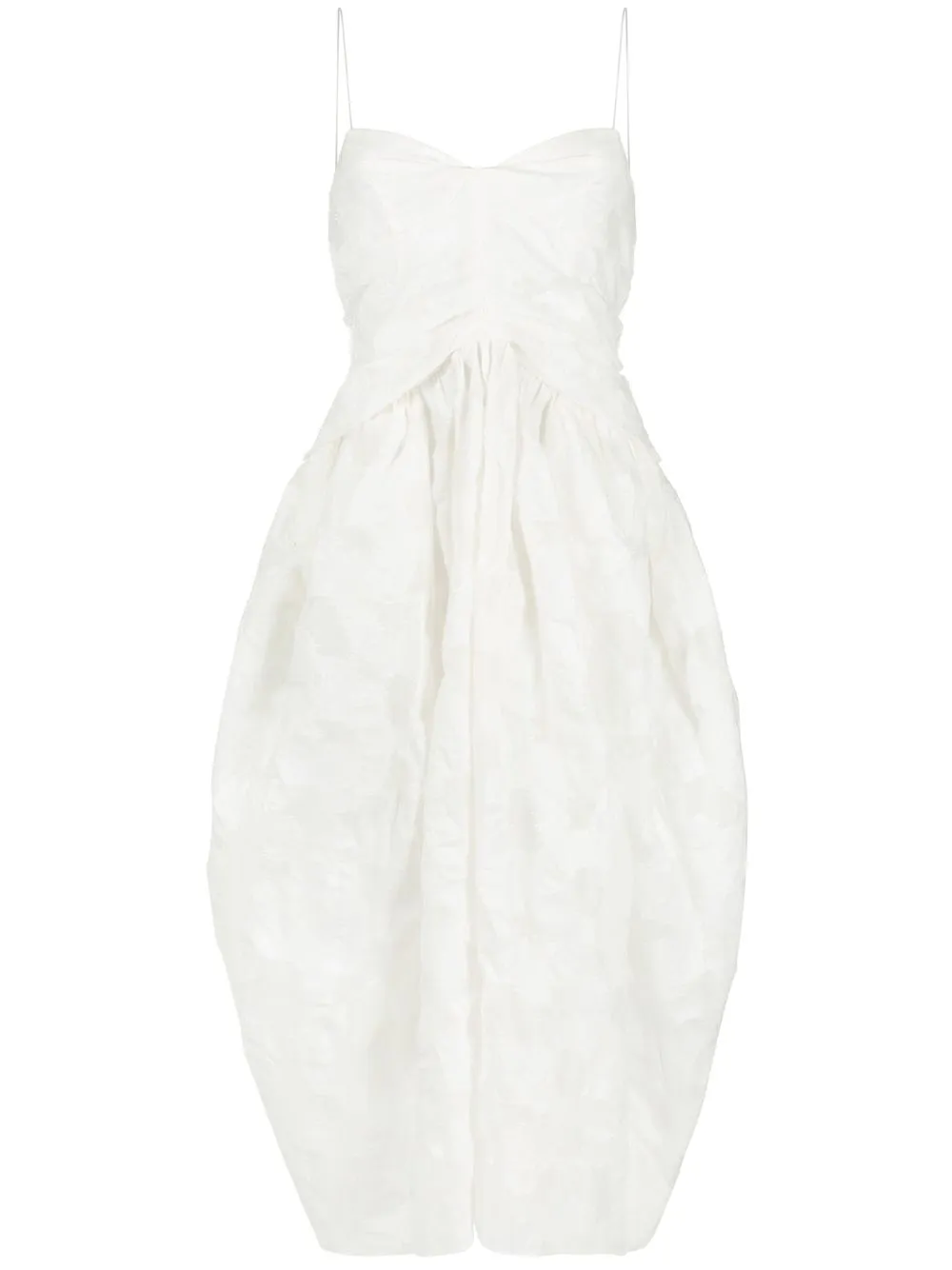 

Cecilie Bahnsen vestido midi oversize - Blanco