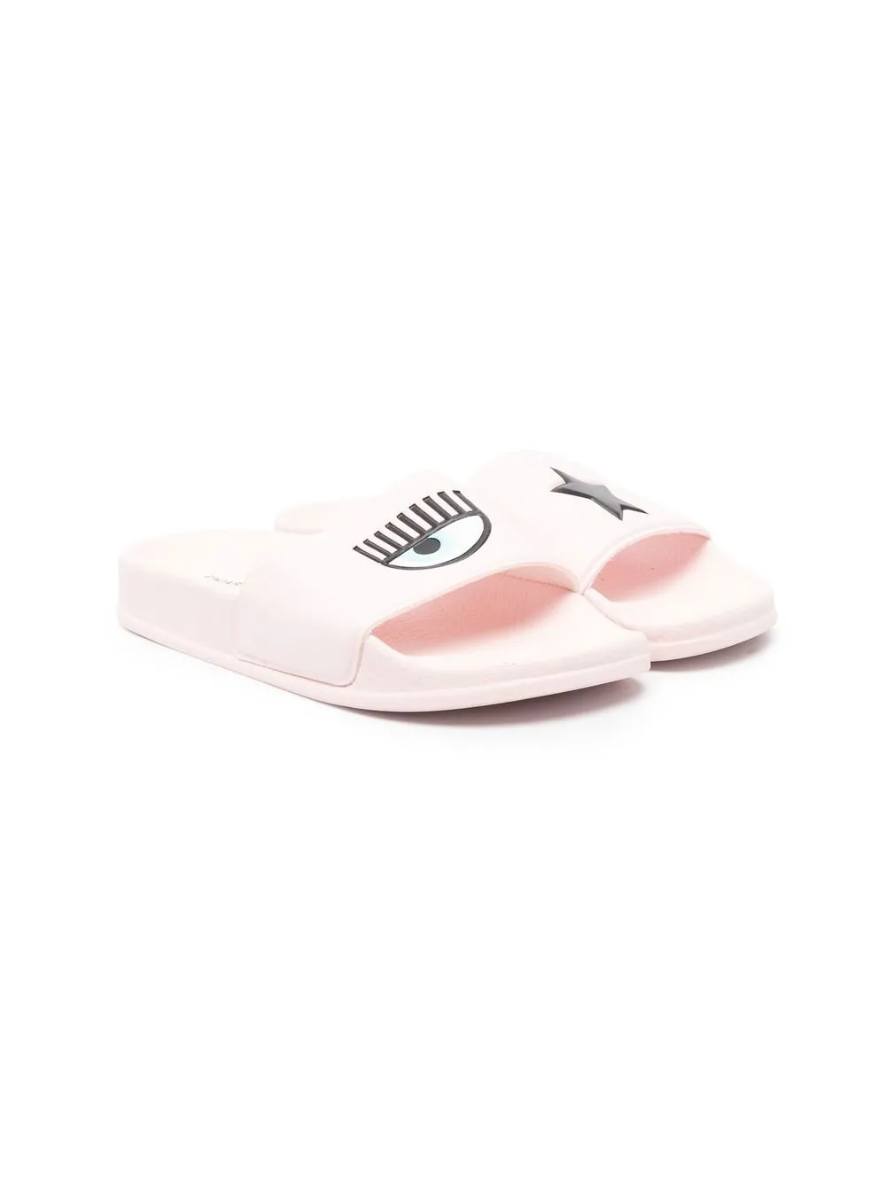 

Chiara Ferragni Kids embossed-logo slides - Pink