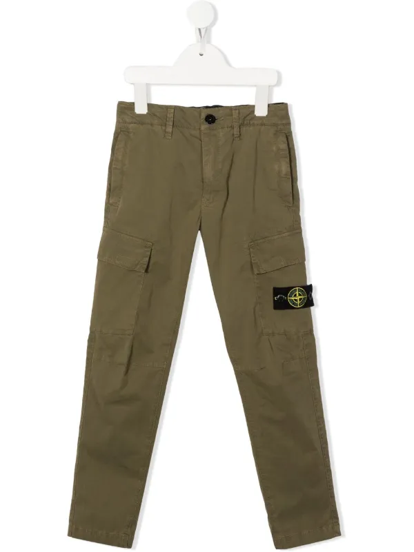 STONE ISLAND Pantalones Cargo de algodón verde
