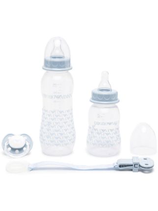 Armani baby bottles and dummies best sale