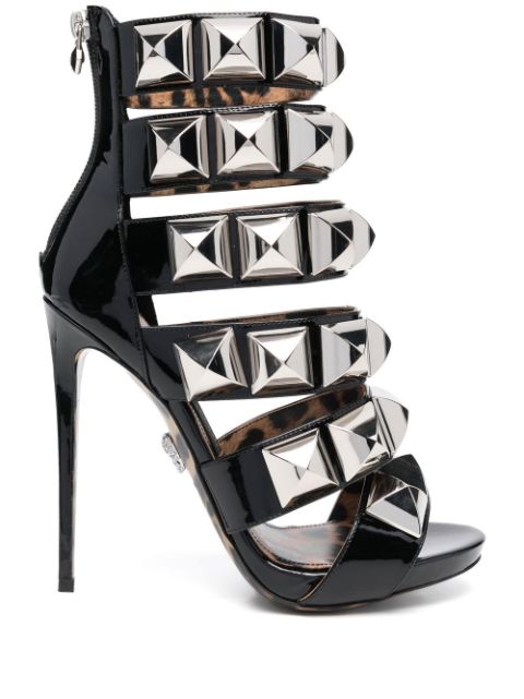 Philipp Plein studded leopard-print sandals Women