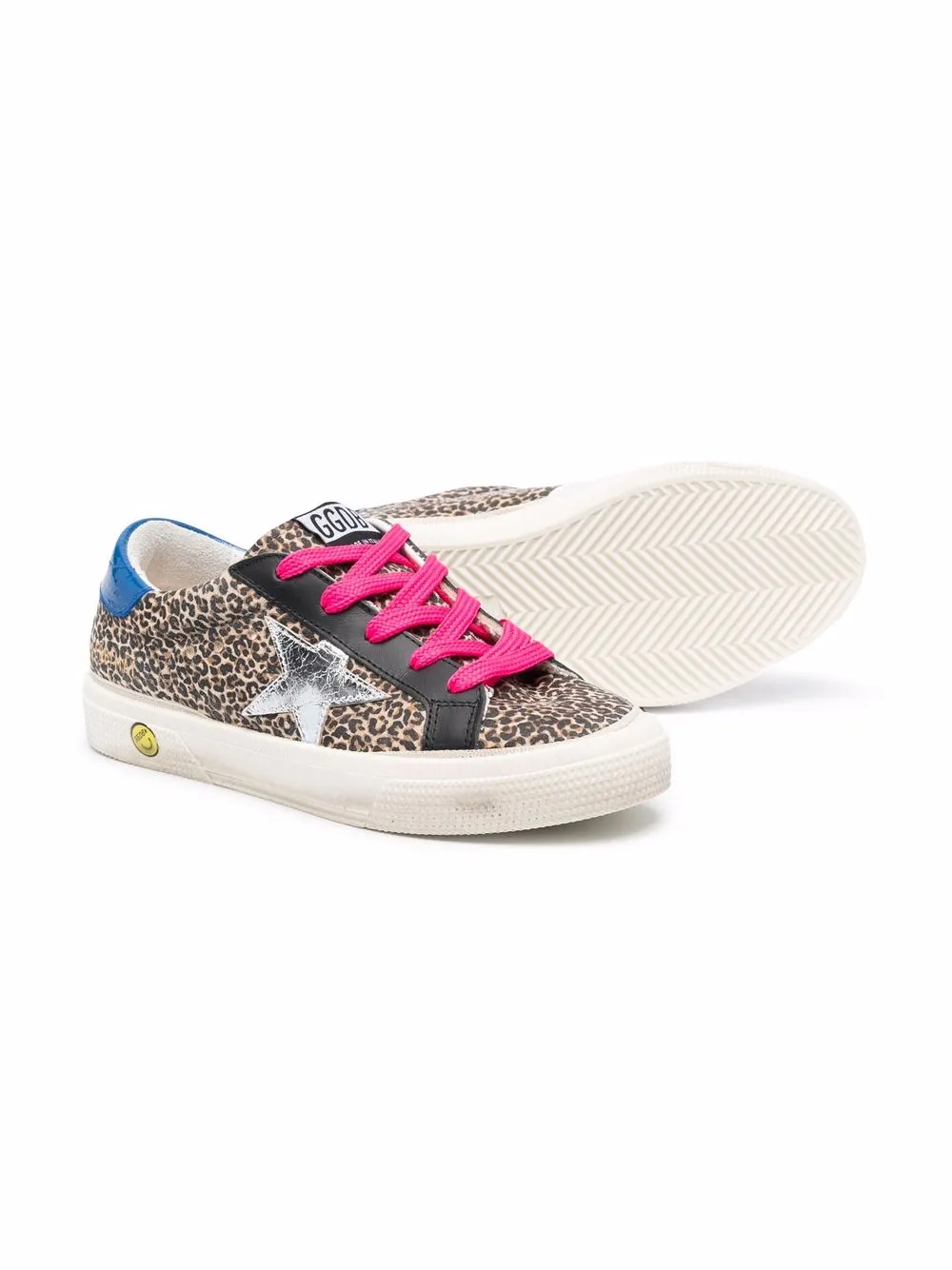Golden Goose Kids Super-Star sneakers met dierenprint - Beige