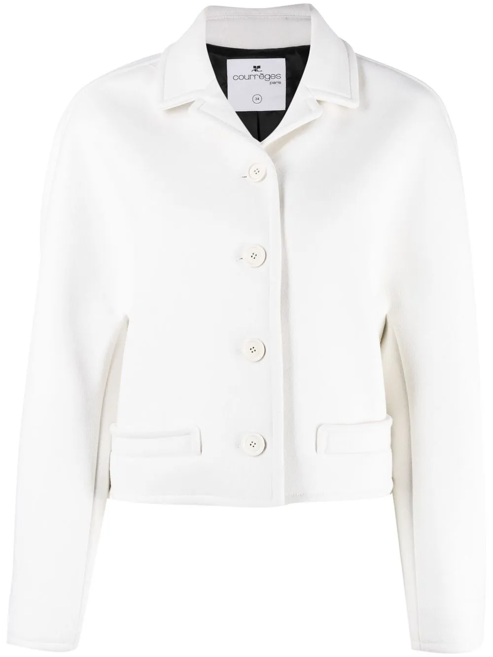 

Courrèges button-fastening notched-collar jacket - White