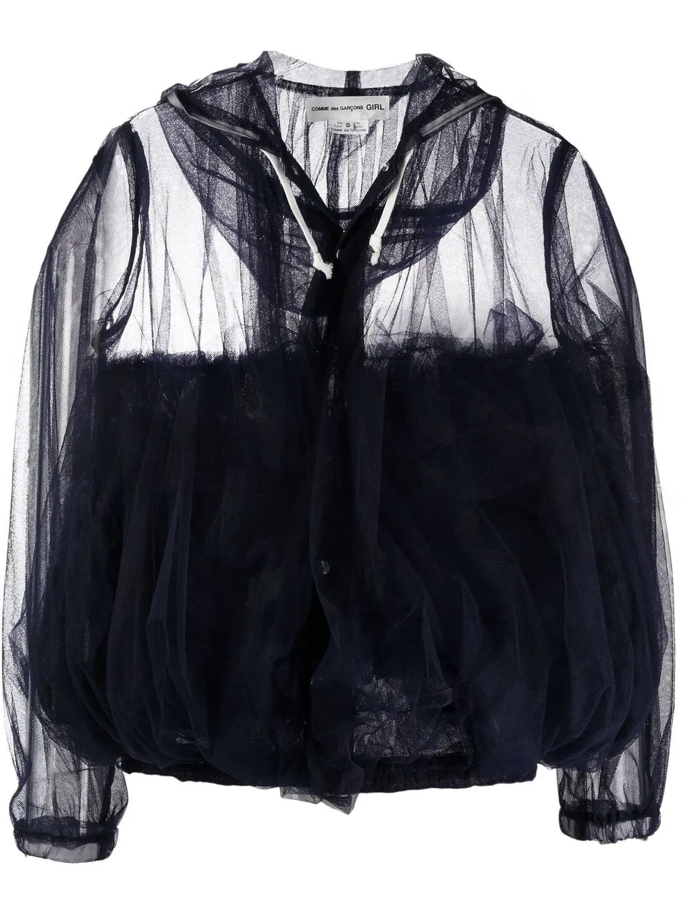 

Comme Des Garçons Girl chamarra Windbreaker de tul - Azul