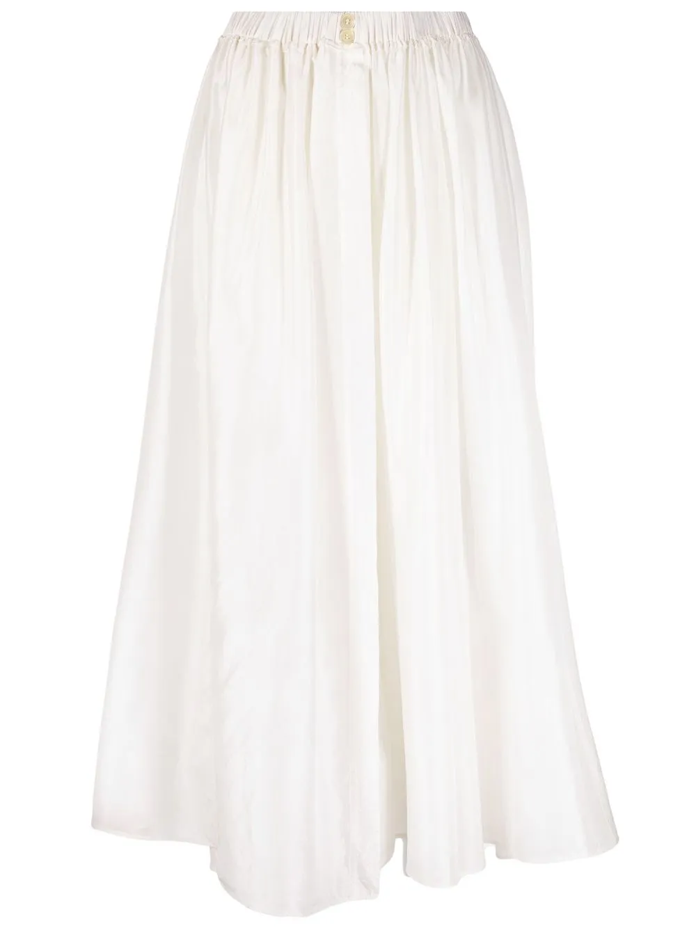 

Forte Forte button-detail pleated midi skirt - White