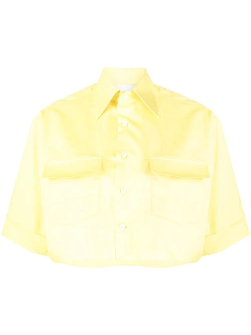 

WOERA cropped safari shirt - Yellow