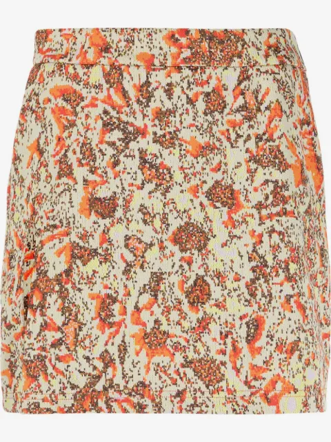 AMBUSH floral jacquard mini skirt