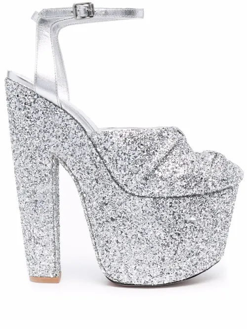Escarpins pailletés à plateforme - Giambattista Valli - Modalova