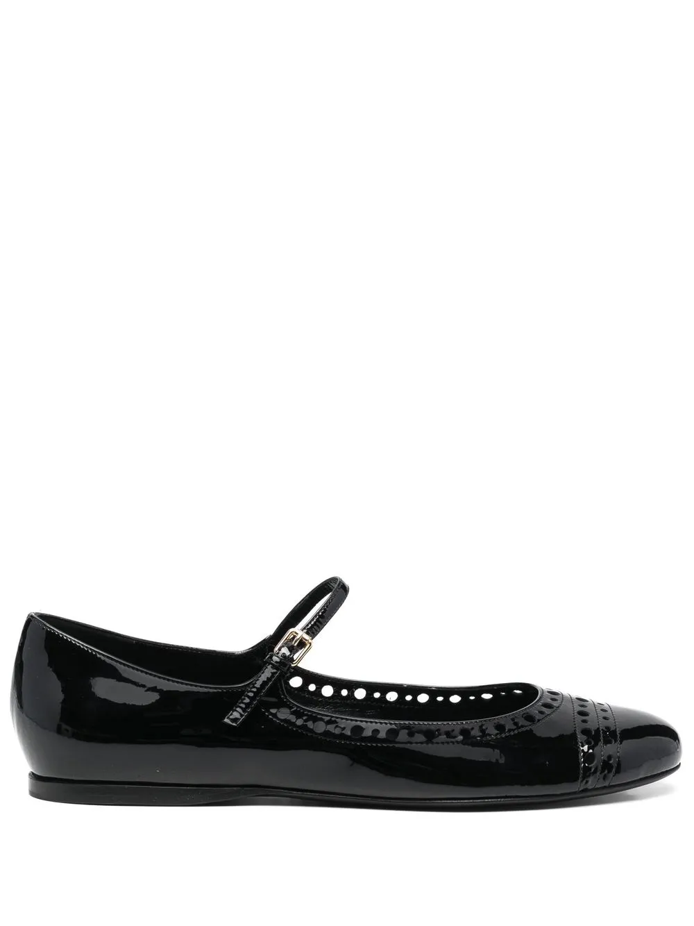 

Giambattista Valli flats con agujeros perforados - Negro