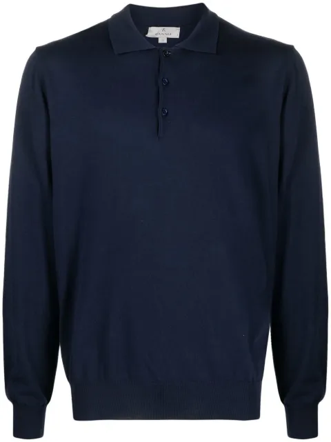 Canali long-sleeve polo jumper