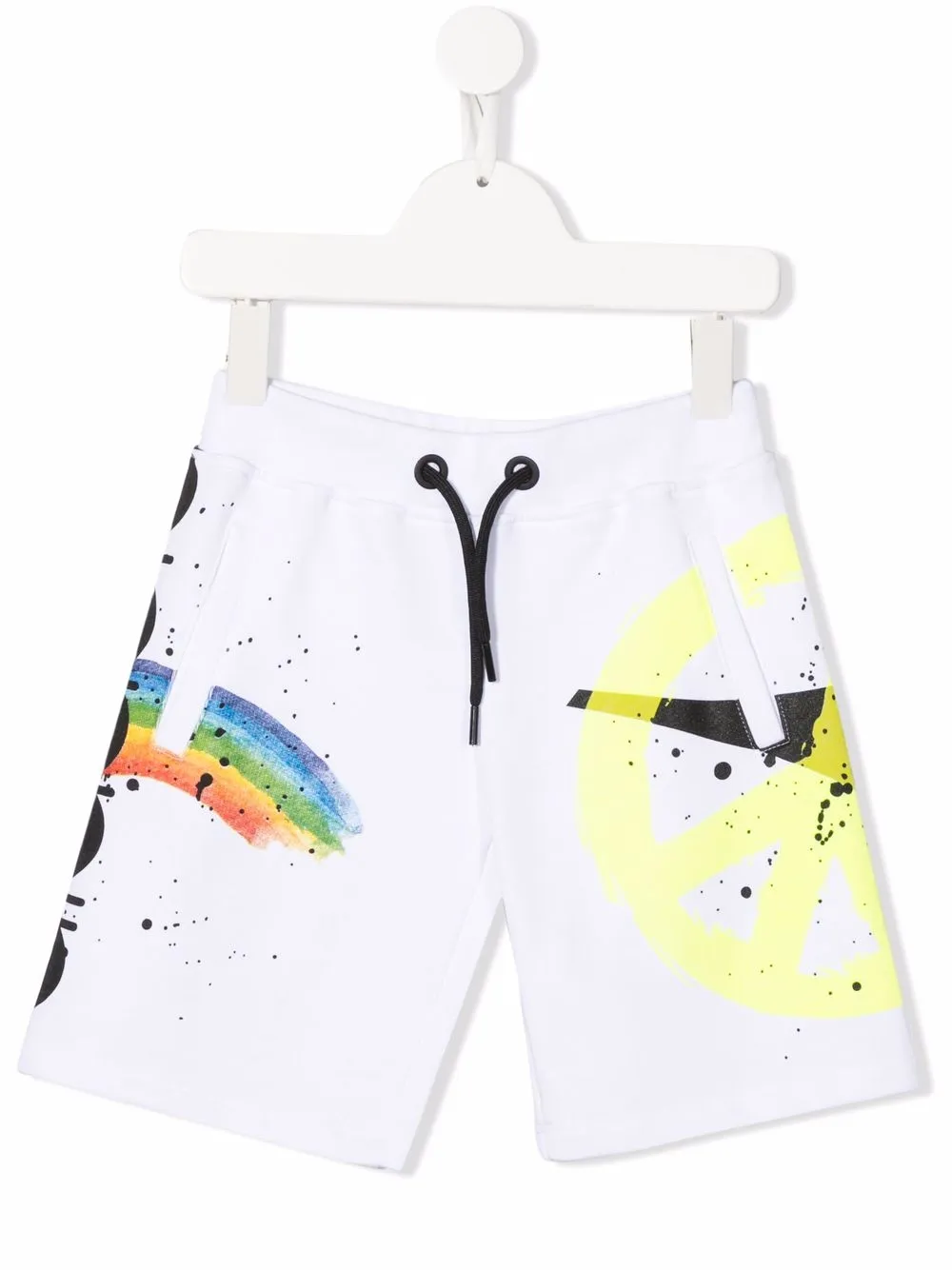 

Diadora Junior shorts acampanados con estampado gráfico - Blanco