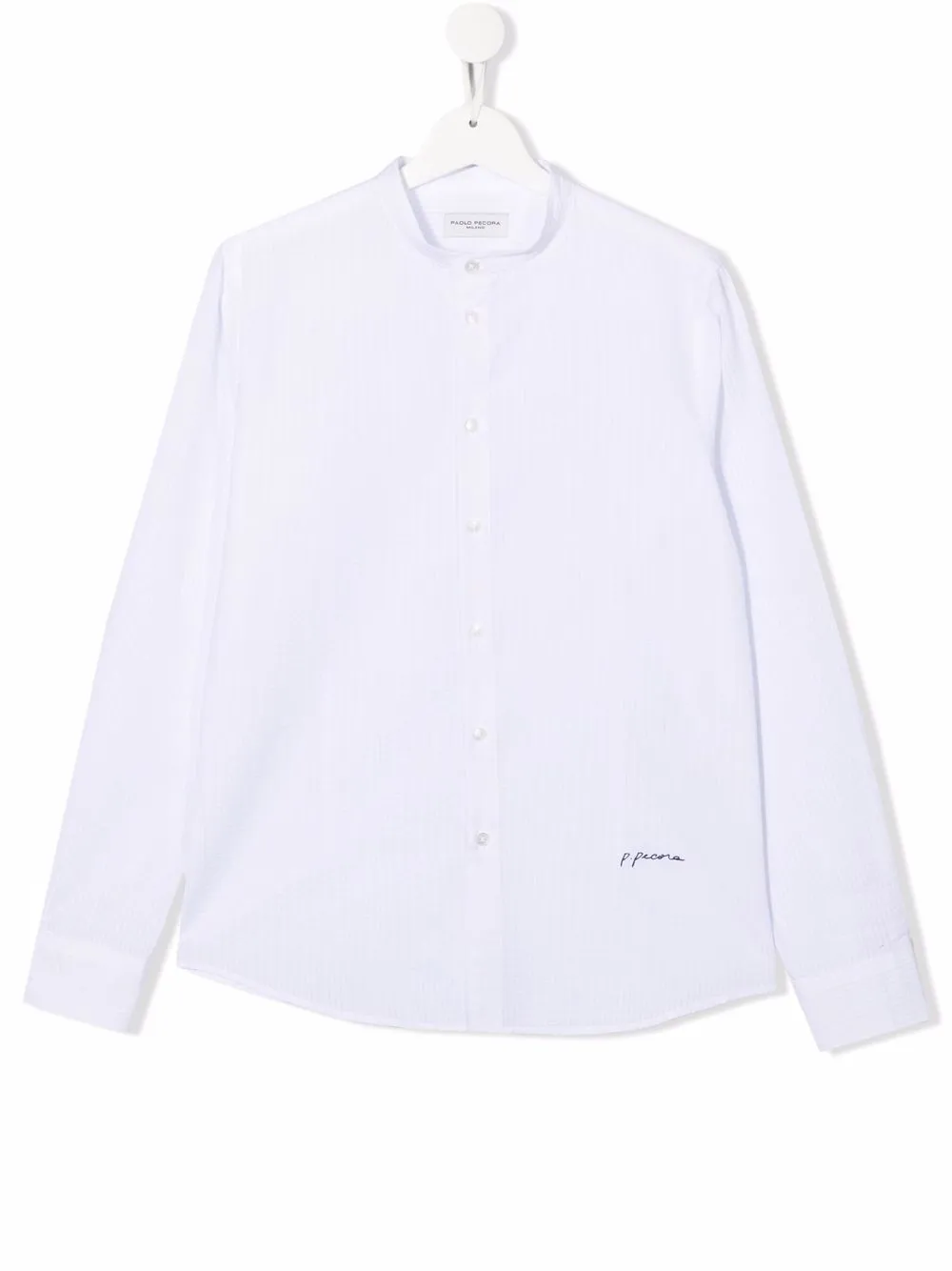 

Paolo Pecora Kids camisa con botones y logo - Blanco